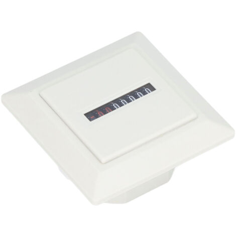 Compteur d'heures de fonctionnement mécanique professionnel 72x72mm 220VAC blanc pour usage industriel (1/5)