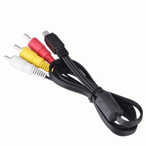 Câble Mini USB vers 3 RCA pour caméras Canon IXUS, câble vidéo audio AV (1/5)