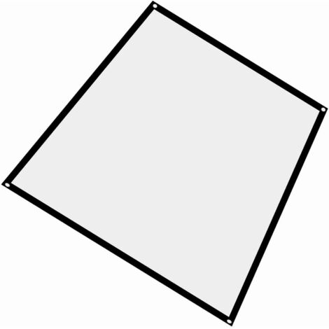 Écran de Projection Portable 60 Pouces, Format 4:3, Blanc Anti-Froissement, Idéal pour Vidéoprojecteur - Facile à Plier et Transporter
