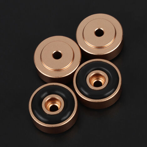 4 pièces 20x8mm Pieds Amplificateur Aluminium Anti-vibration Supports Hi-Fi Dorés (1/5)