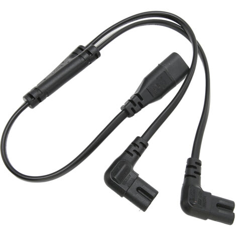 Câble séparateur IEC320 C8 vers double C7, mâle-femelle, pour écran LCD et lampe de bureau, 100-250V (1/5)