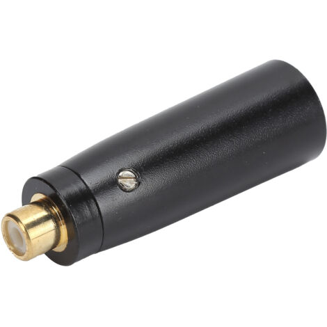 Adaptateur Audio Femelle RCA vers Mâle XLR Doré pour Microphone et Table de Mixage Noir (1/5)
