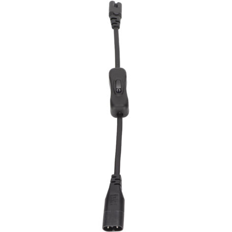 Câble d'extension IEC 320 C8 vers C7 avec interrupteur pour lampe de bureau, 0.98ft, 100-250V (1/5)