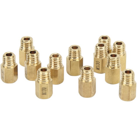 Kit de 12 jets principaux en métal doré pour carburateurs Mikuni VM TM TMX, 90-200, robustes et durables. (1/5)