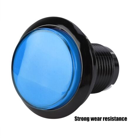 Bouton lumineux LED rond bleu pour machine d'arcade DIY (1/5)