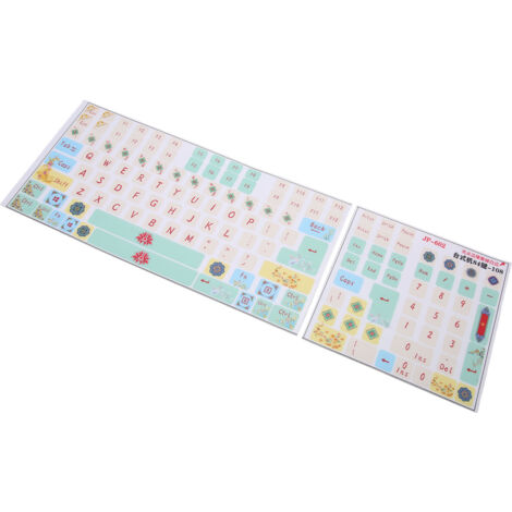 2 Autocollants Clavier Mécanique Surface Givrée Motif Transparent Mignon pour PC Bureau Universel (1/5)