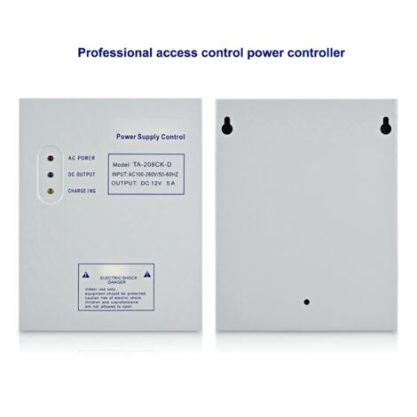 Alimentation Secteur DC 12V/5A pour Système de Contrôle d'Accès Porte - Bloc d'Alimentation UPS