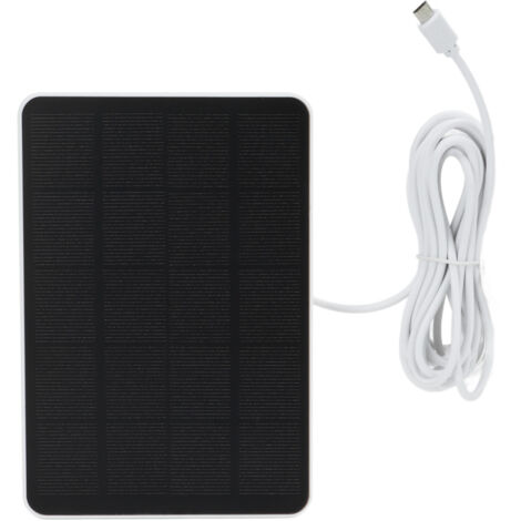 Panneau Solaire 5V 4W Monocristallin, Chargeur Solaire Basse Consommation Blanc pour Surveillance et Sécurité (1/5)