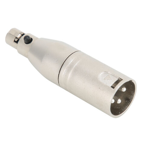 2PCS Adaptateur Audio MINI XLR Femelle Doré vers XLR Mâle Argenté 3 Broches (1/5)