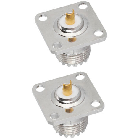 2PCS Connecteur RF Coaxial SO239 Femelle UHF à 4 Trous pour Panneau Châssis (1/5)