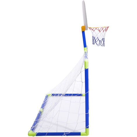 Kit de Basketball et Football Miniature pour Enfants - Jeu d'Intérieur et d'Extérieur avec Panier et Ballons (1/5)