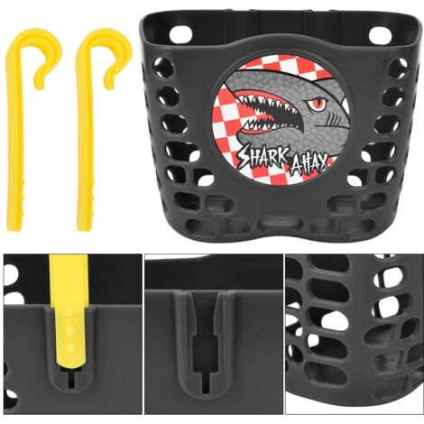 Panier avant vélo enfant, porte-bagages mignon pour scooter et bicyclette, idéal pour courses - Noir (1/5)