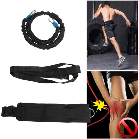 Corde d'entraînement multifonction pour la vitesse et l'accélération - Set d'élastiques de musculation pour running et sports (6x10m, 4 sangles croisées, double extensibilité) (1/5)