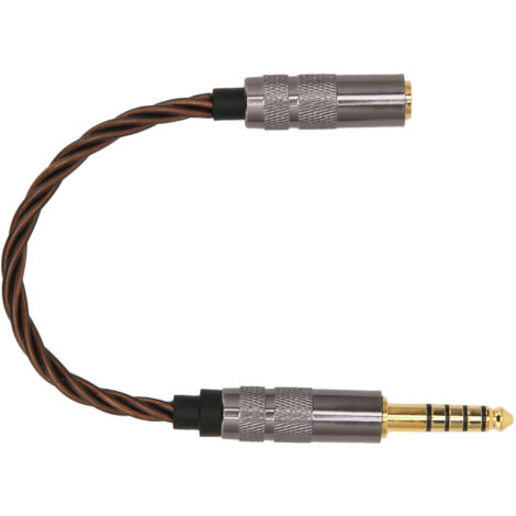 Câble d'adaptateur audio 4.4mm mâle vers 2.5mm femelle doré pour casques et enceintes (1/5)