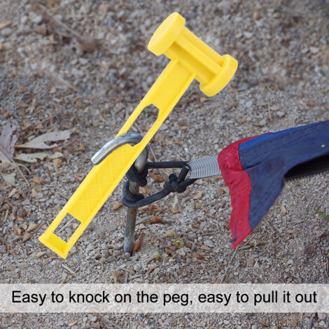 Marteau à Piquets de Tente Léger en Plastique Portable - Accessoires de Camping Extérieur (1/5)