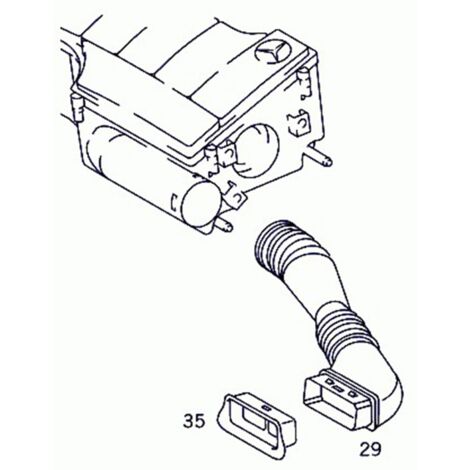 Conduit d'admission d'air pour A-Class W168 (1997-2004) - Pièce auto 1660940487 (1/5)