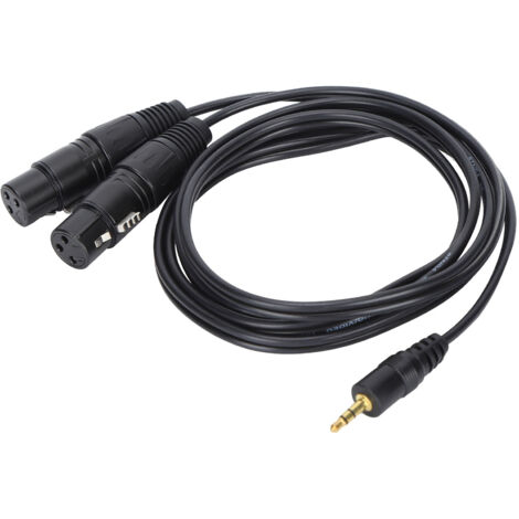 Câble de Division Y XLR Femelle Double vers Jack 3,5 mm pour Connexion Audio