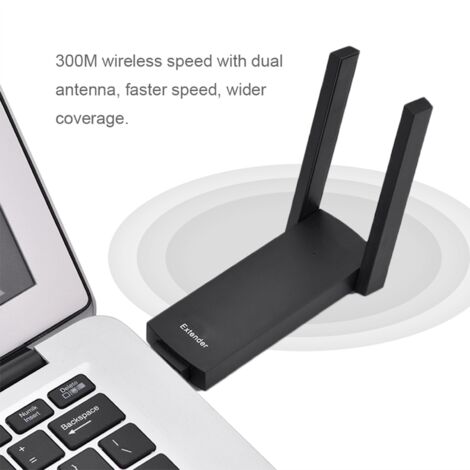 Amplificateur WiFi Portable 300M avec Antennes Double, Répéteur de Signal et Routeur Sans Fil AP (1/5)