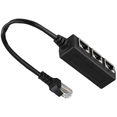 Câble de Rallonge Ethernet 1 Mâle vers 3 Femelles, Diviseur de Connexion Réseau (1/5)