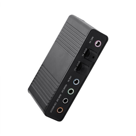 Carte Son Externe USB 6 Canaux avec Sortie Audio Numérique Optique SPDIF pour PC