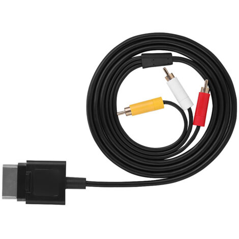 Câble AV Audio-Vidéo 1,8 m pour XBOX 360 Slim - Connecteur ABS (1/5)