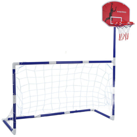 Centre Sportif Enfants 2 en 1 Basket Football - Jeu d'Intérieur et Extérieur, Hoop Panier Enfant, Jouet Interactif Parent-Enfant