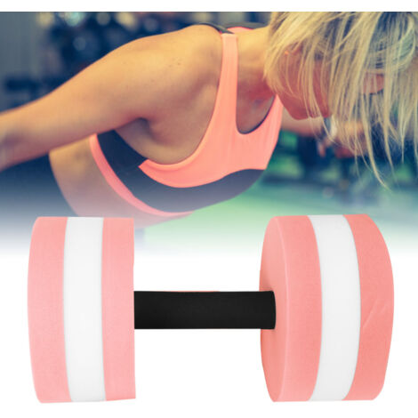 Dumbbell Flottant en Mousse Rond Écologique pour Fitness (Rose et Blanc) (1/5)
