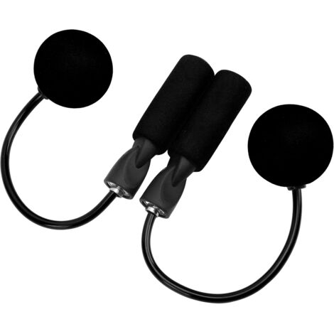 Corde à sauter sans fil pour fitness, entraînement sportif et perte de poids - Hommes, femmes, enfants - Noir (1/5)