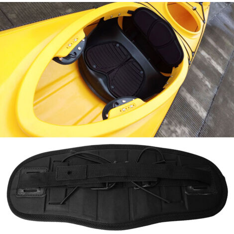 Siège de kayak réglable avec dossier antidérapant et coussin confortable noir