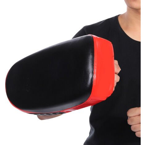 Bouclier d'entraînement Muay Thai pour coups de poing et pieds - Cible incurvée rouge (1/5)