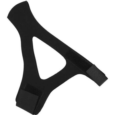 Ceinture anti-ronflement triangulaire, aide au sommeil, support de menton, outil de nuit pour arrêter de ronfler, couleur noire.