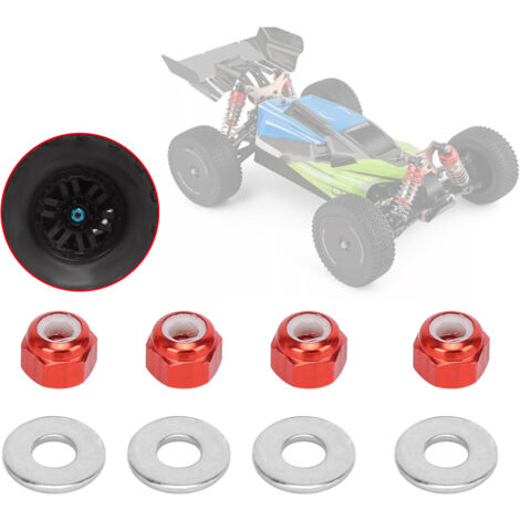 Écrou de blocage hexagonal pour voiture RC wltoys 1/14 144001, pièce de rechange rouge A949-49R (1/5)