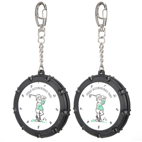2 pièces Compteur de Coups de Golf Portable, Dispositif de Compte pour 18 Trous avec Porte-clés (1/5)