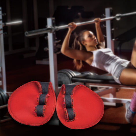 1 Paire de Protections pour Haltères, Gants d'Entraînement Fitness Musculation Rouge (1/5)