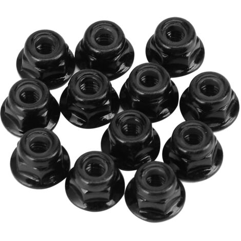 12 Pièces Écrous de Roue Anti-Dérapants 4mm pour Voiture RC 1/10 Axial, Traxxas TRX4 TRX6, SCX10 (Noir) (1/5)