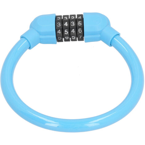 Câble antivol vélo haute sécurité à code 4 chiffres pour cyclisme extérieur bleu (1/5)