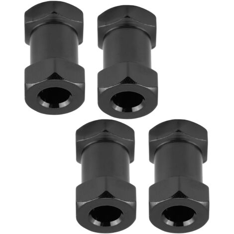 4 pièces Moyeu Roue Hex 12mm Métal pour D90 AX10 CC01 SCX10 F350 RC Crawler (Noir 20mm) (1/5)