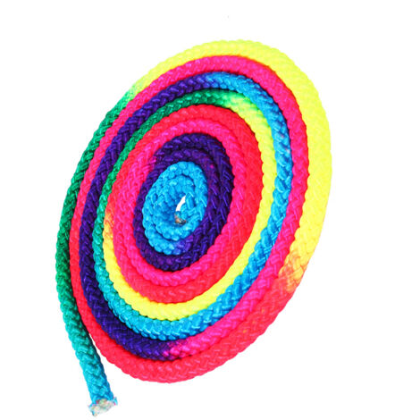 Corde de Gymnastique Rythmique Arc-en-Ciel pour Compétition et Entraînement (1/5)