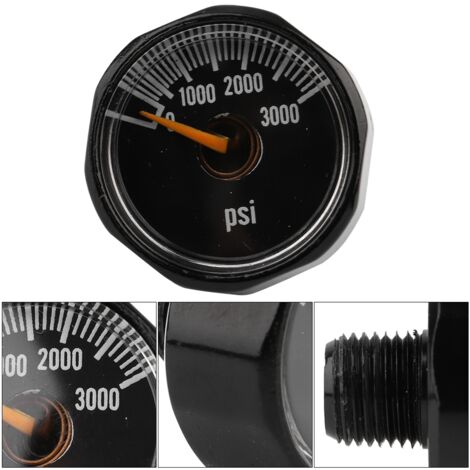 Manomètre Mini Haute Précision 1/8NPT pour CO2 - Jusqu'à 3000 PSI