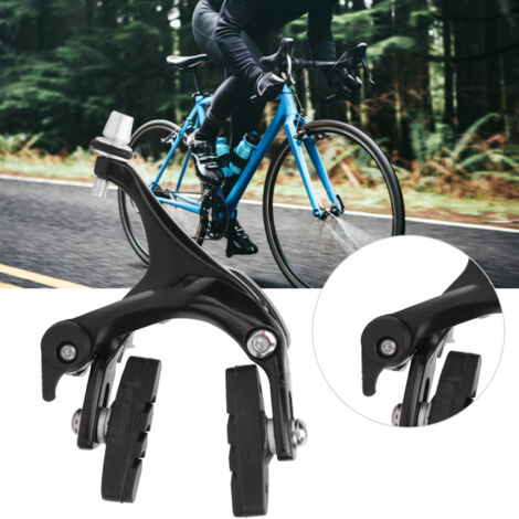 Frein à étrier universel métallique pour vélo route fixie - Accessoire de freinage avant noir (1/5)