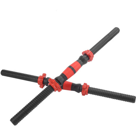 Barres d'haltères de 50 cm pour musculation avec 4 écrous, équipement fitness (1/5)