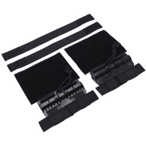 2 pièces Boucle de dégagement rapide MOLLE pour équipement extérieur, en nylon portable, couleur noire (1/5)