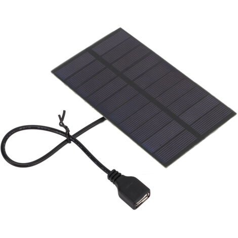 Panneau solaire flexible monocristallin 1,5W 5V avec interface USB pour projets DIY (1/5)