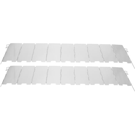 2 Pièces Pare-Vent de Cuisine 9 Plaques en Alliage d'Aluminium pour Camping et Randonnée (1/5)