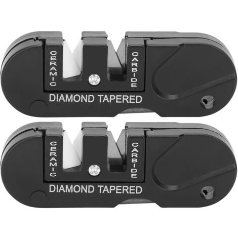 2 pièces Aiguiseur de Couteau Diamant Portable, Tige Conique pour Affûtage EDC Extérieur (1/5)