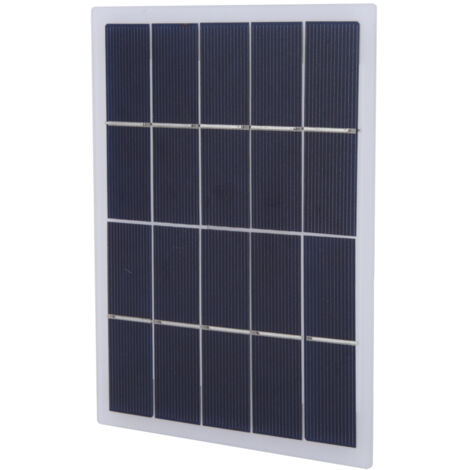 Panneau solaire DIY 3W 5V en silicium polycristallin, plaque de batterie laminée 170x130mm (3W - Blanc) (1/5)