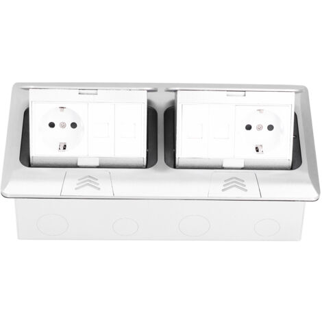 Boîtier de Prise Électrique Escamotable avec Couvercle - Kit d'Installation Multiprise 250V 16A (1/5)