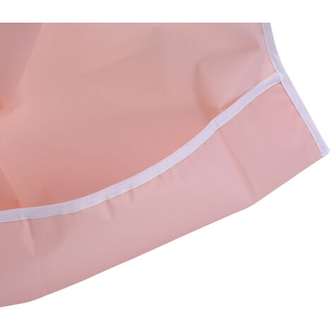 Bavoir Adulte Imperméable pour Personnes Âgées - Protection Vêtements Repas (Orange Rose) (1/5)