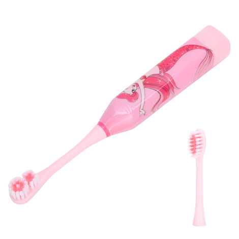 Brosse à dents électrique enfant - Modèle cartoon adorable pour soins bucco-dentaires - Rose