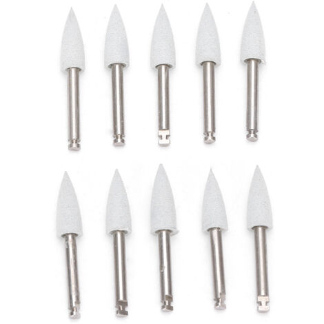 10 pièces Fraises de Polissage Dentaire Basse Vitesse, Set de Burs pour Meulage et Polissage Grise 406 (1/5)